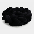 Paracolpi intrecciato nero per letto