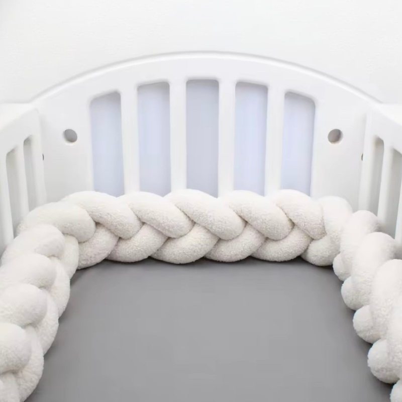 Paracolpi lettino intrecciato imbottito tinta unita