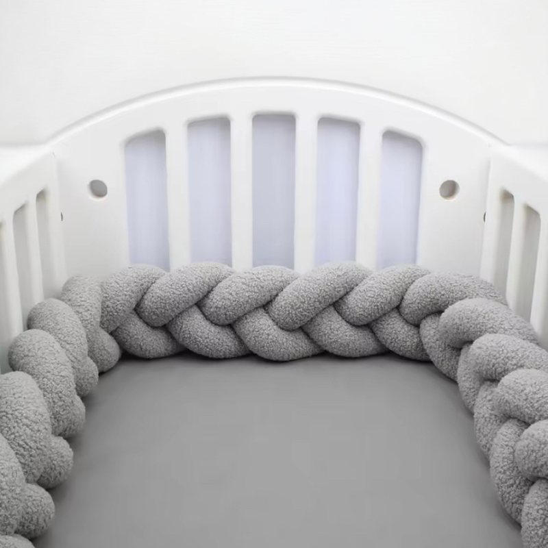 Paracolpi lettino intrecciato imbottito tinta unita