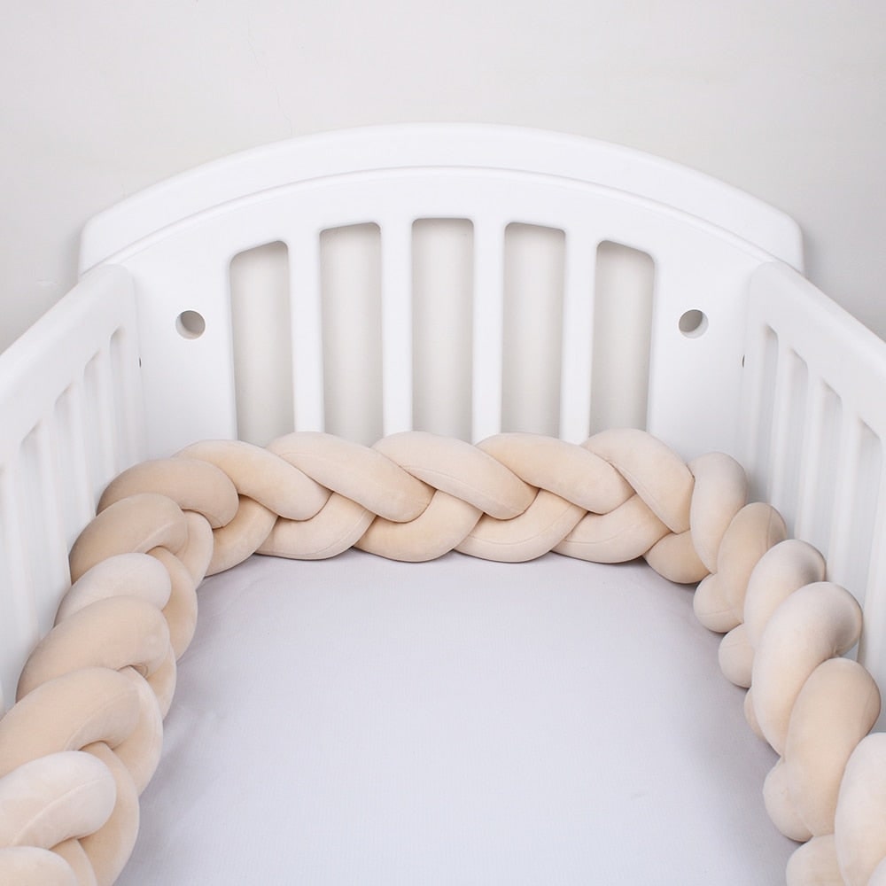 tour de lit tresse beige