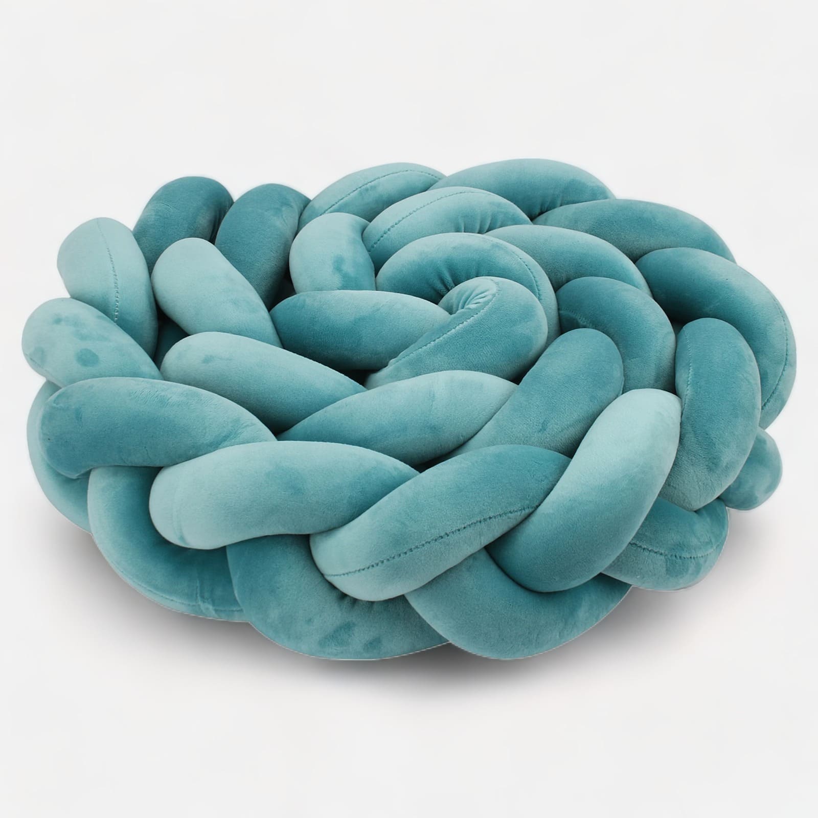 tresse de lit bleu canard