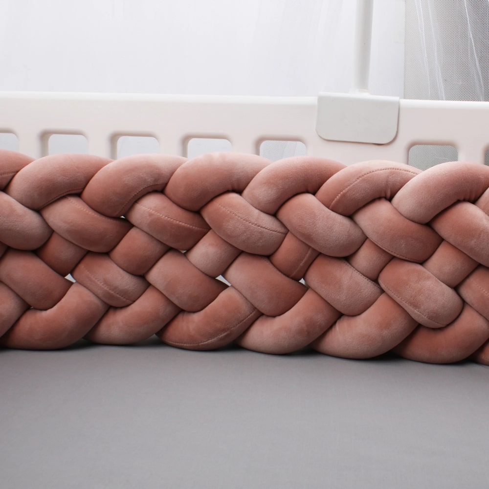tressé de lit bébé terracotta